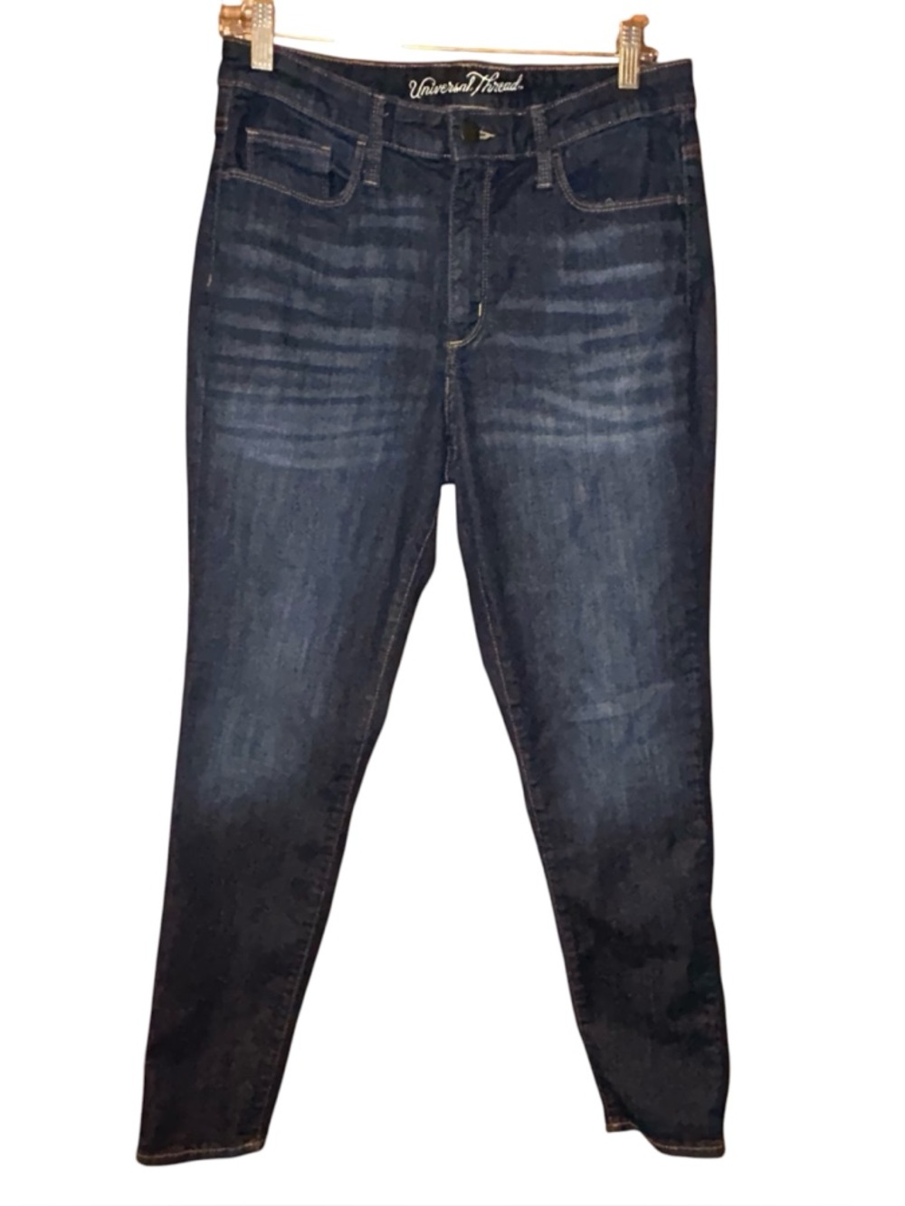 Universal Thread High Rise Skinny Jeans Womens 12 31R Dark Wash Stretch